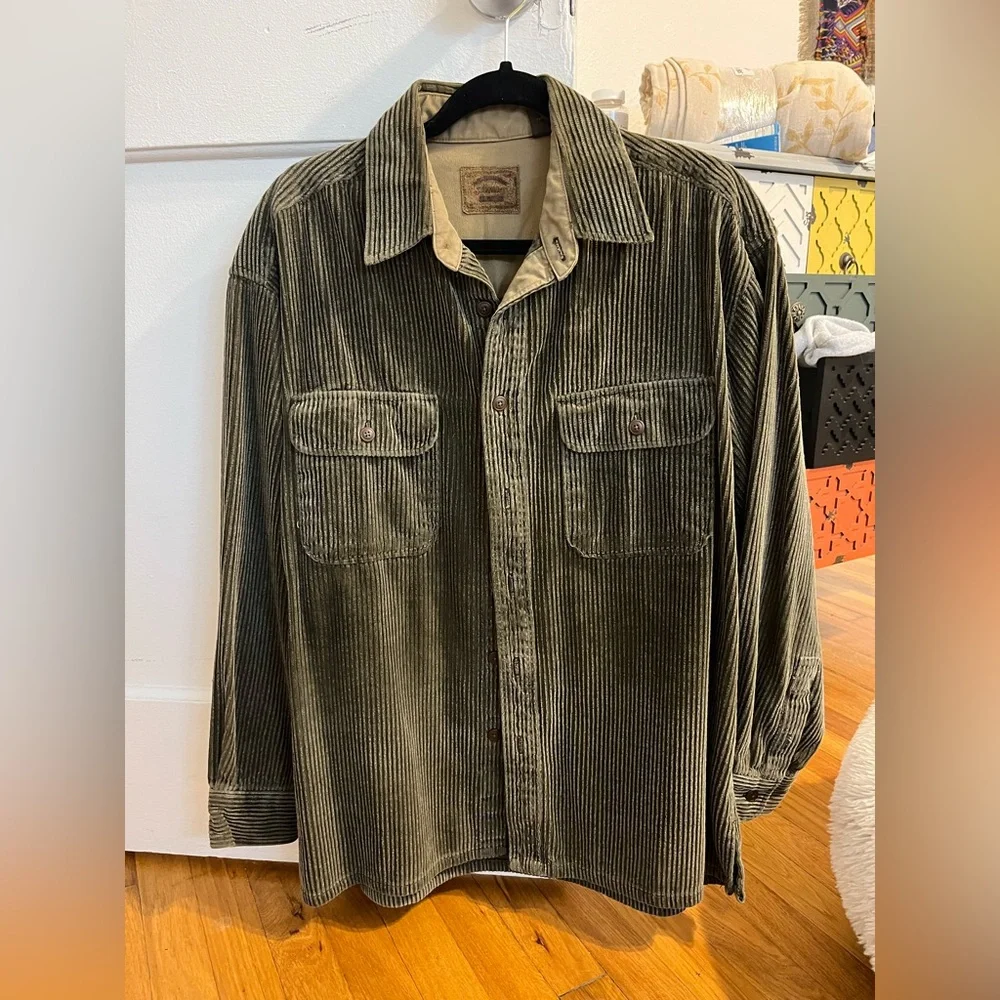 Vintage Green Corduroy Jacket SZ Medium - Picture 1 of 2